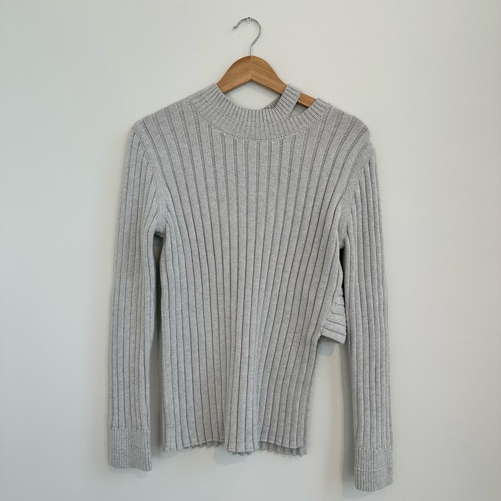 NEW St. Agni grey deconstructed cotton/cashmere sweater